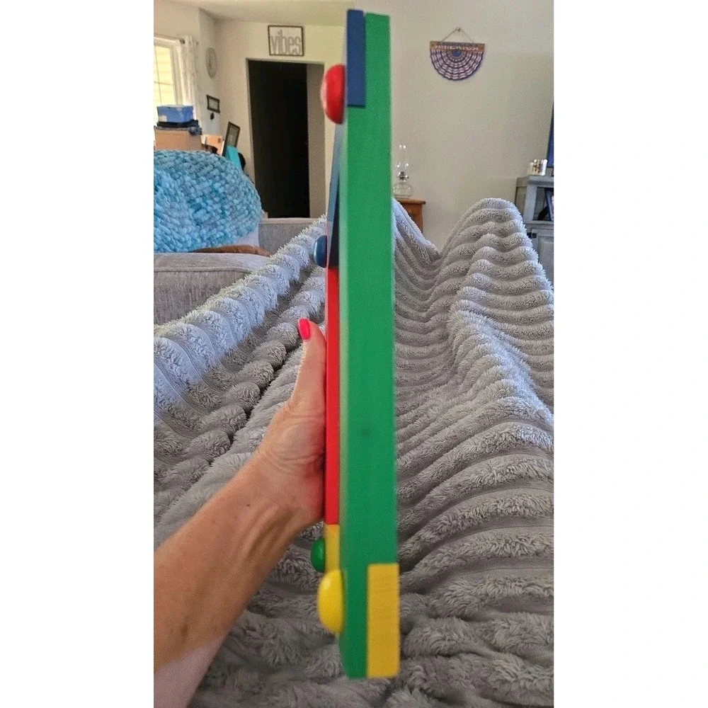 Postmodern Primary Colors Block Wood Picture Art Frame 5x7